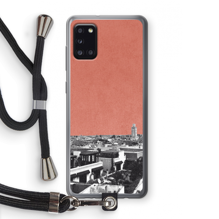 Marrakech Skyline : Samsung Galaxy A31 Transparant Hoesje met koord