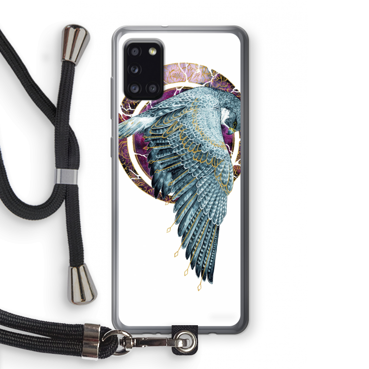 Golden Falcon: Samsung Galaxy A31 Transparant Hoesje met koord