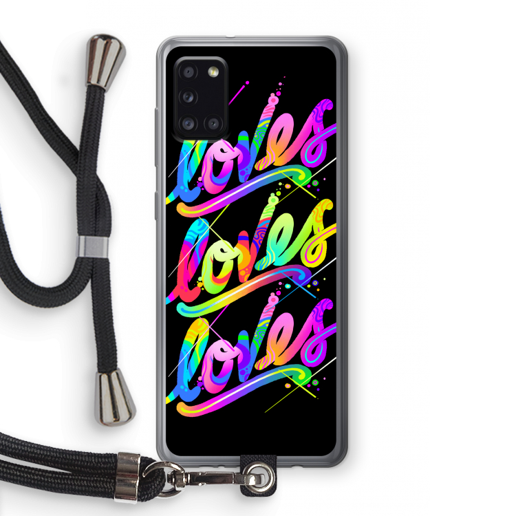 Loves: Samsung Galaxy A31 Transparant Hoesje met koord