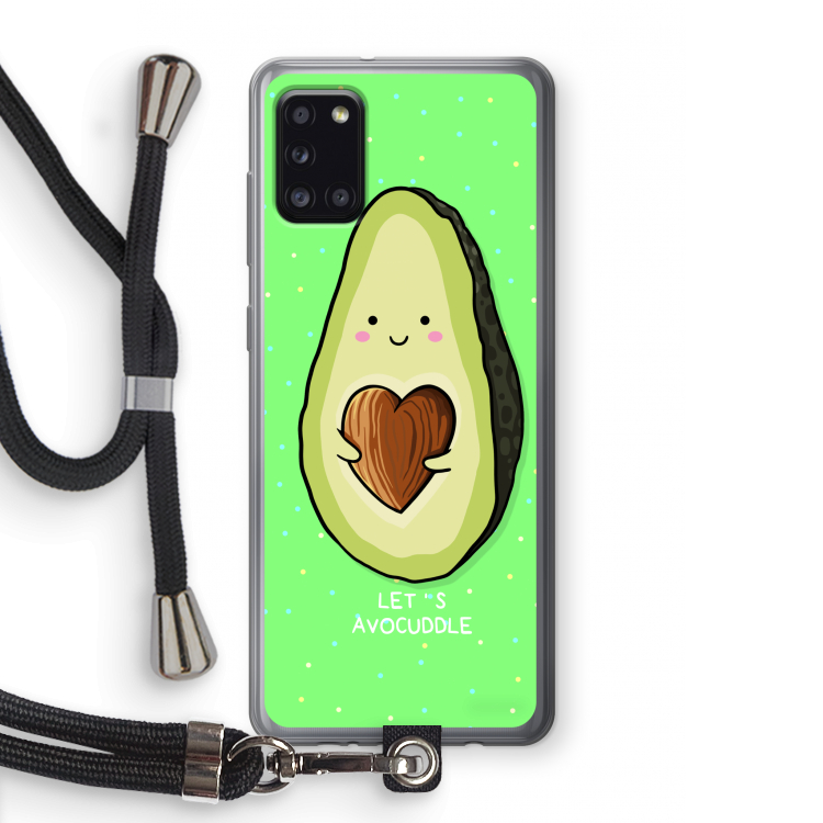Avocuddle: Samsung Galaxy A31 Transparant Hoesje met koord