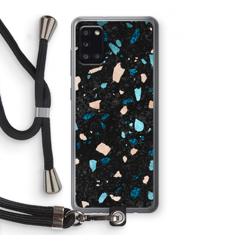 Terrazzo N°11: Samsung Galaxy A31 Transparant Hoesje met koord