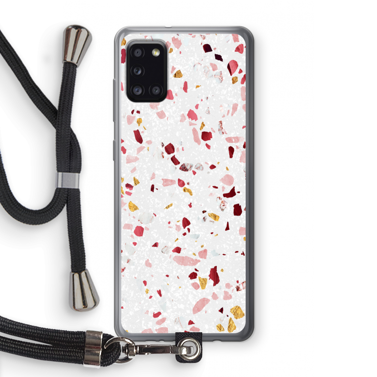 Terrazzo N°9: Samsung Galaxy A31 Transparant Hoesje met koord
