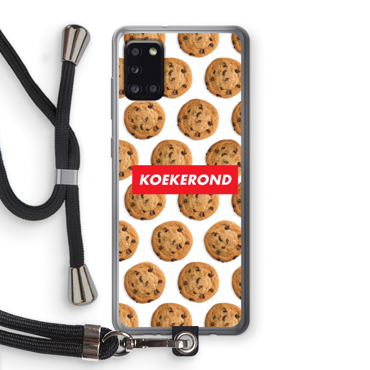 Koekerond: Samsung Galaxy A31 Transparant Hoesje met koord