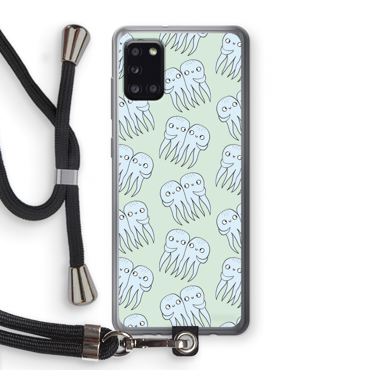 Octopussen: Samsung Galaxy A31 Transparant Hoesje met koord