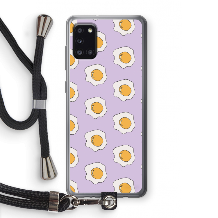 Bacon to my eggs #1: Samsung Galaxy A31 Transparant Hoesje met koord