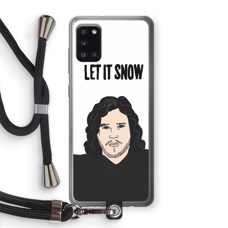 Let It Snow: Samsung Galaxy A31 Transparant Hoesje met koord