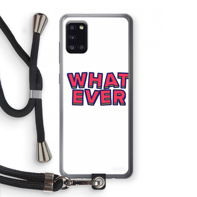 Whatever: Samsung Galaxy A31 Transparant Hoesje met koord