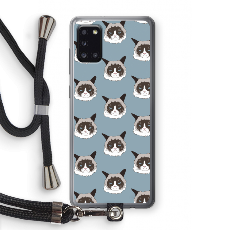 It's a Purrr Case: Samsung Galaxy A31 Transparant Hoesje met koord