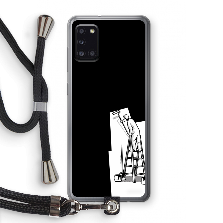 Musketon Painter: Samsung Galaxy A31 Transparant Hoesje met koord