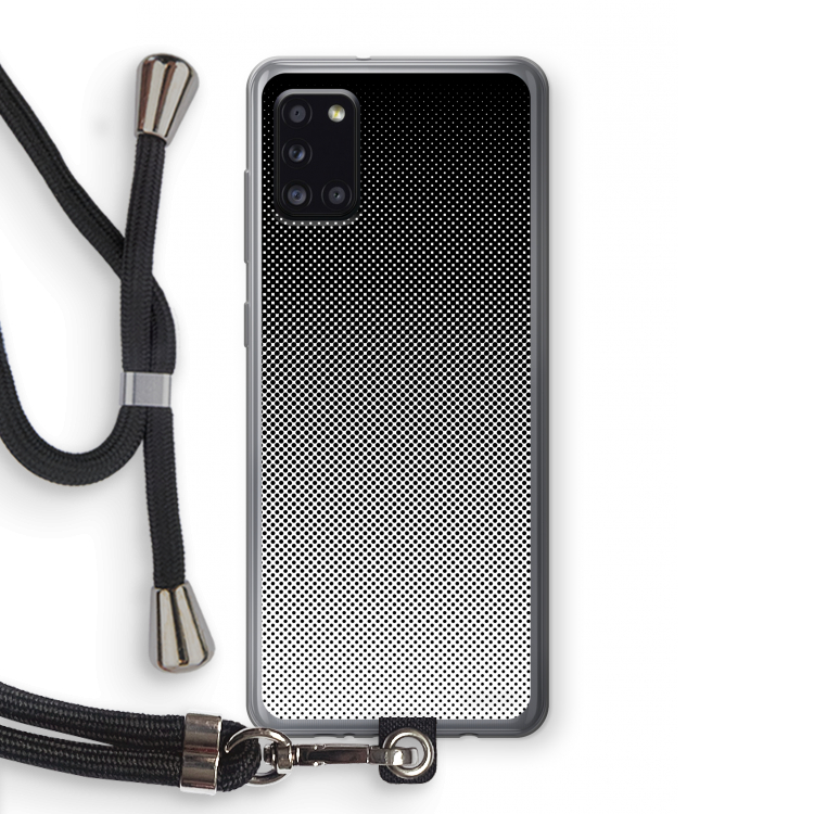 Musketon Halftone: Samsung Galaxy A31 Transparant Hoesje met koord