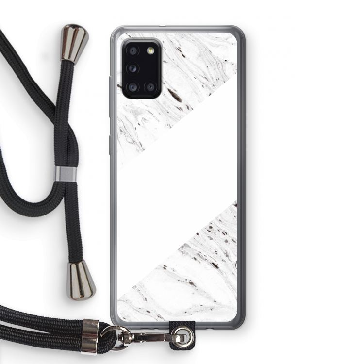 Biggest stripe: Samsung Galaxy A31 Transparant Hoesje met koord