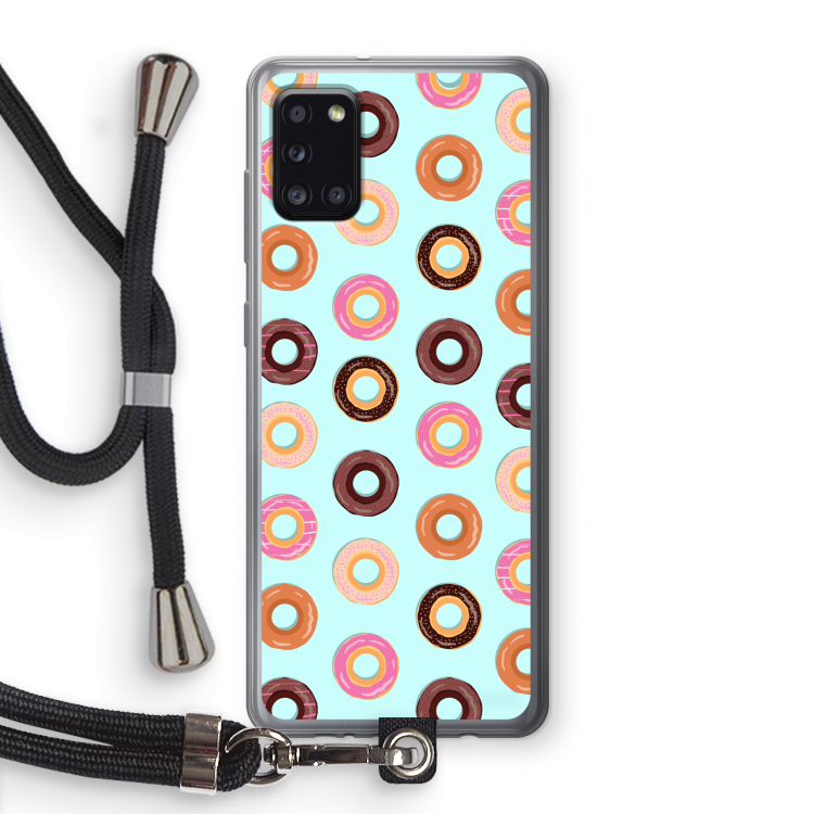 Donuts: Samsung Galaxy A31 Transparant Hoesje met koord