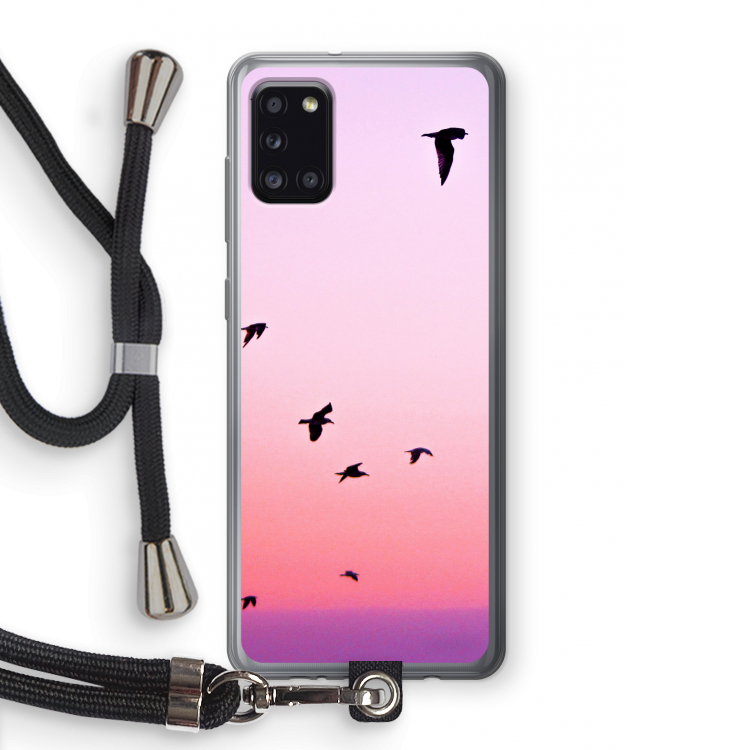 Fly away: Samsung Galaxy A31 Transparant Hoesje met koord