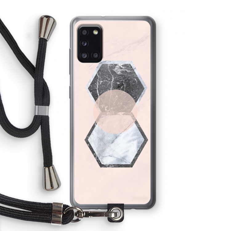 Creatieve toets: Samsung Galaxy A31 Transparant Hoesje met koord