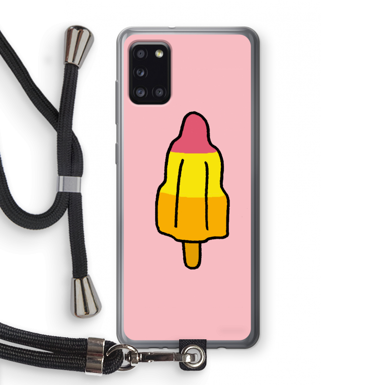 Raketijsje: Samsung Galaxy A31 Transparant Hoesje met koord