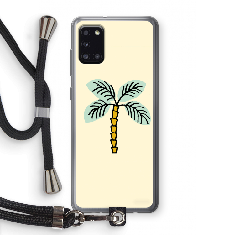 Palmboom: Samsung Galaxy A31 Transparant Hoesje met koord