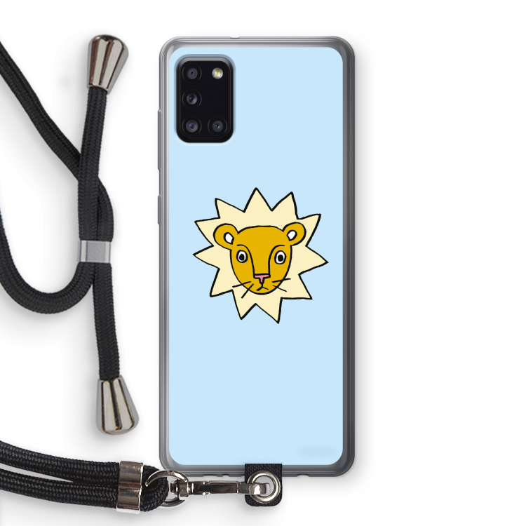 Kleine leeuw: Samsung Galaxy A31 Transparant Hoesje met koord