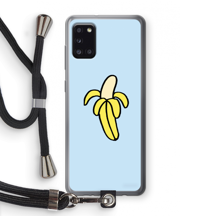 Banana: Samsung Galaxy A31 Transparant Hoesje met koord