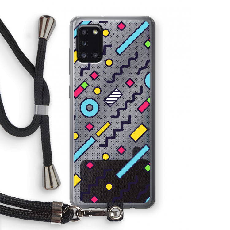 8-bit N°8: Samsung Galaxy A31 Transparant Hoesje met koord