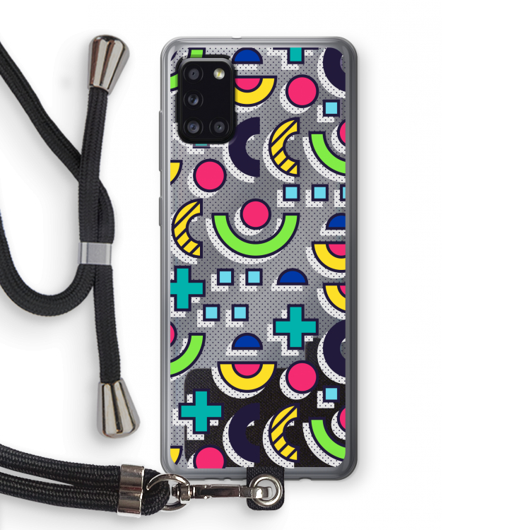 8-bit N°6: Samsung Galaxy A31 Transparant Hoesje met koord