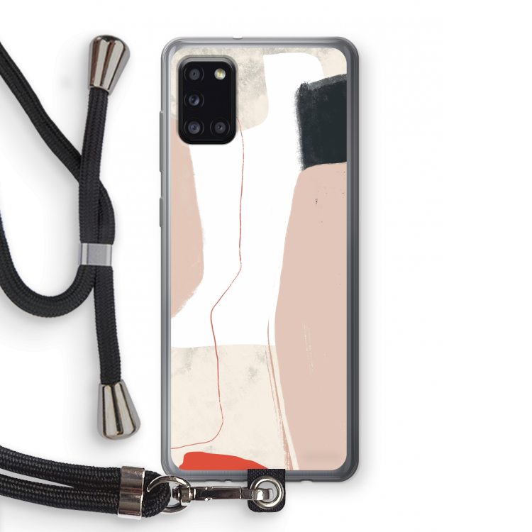 Lava: Samsung Galaxy A31 Transparant Hoesje met koord