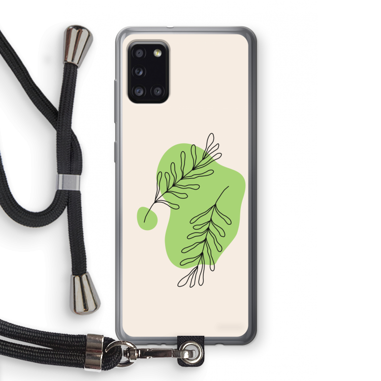 Beleaf in you: Samsung Galaxy A31 Transparant Hoesje met koord