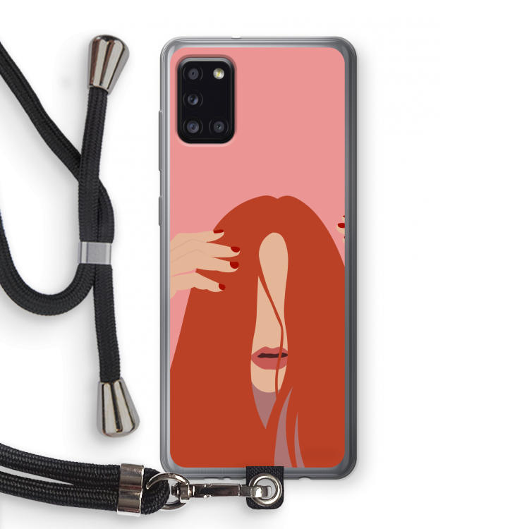 Woke up like this: Samsung Galaxy A31 Transparant Hoesje met koord