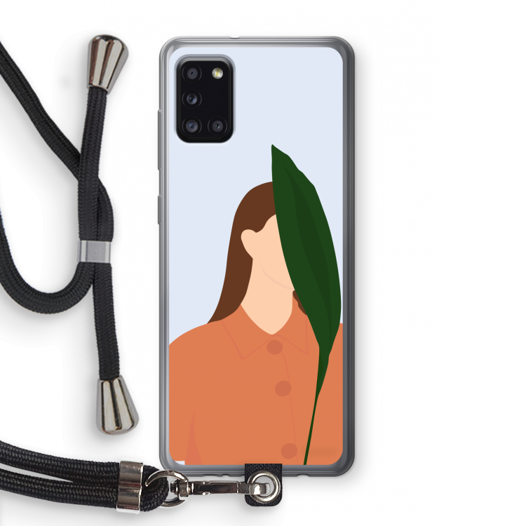 Leaf: Samsung Galaxy A31 Transparant Hoesje met koord
