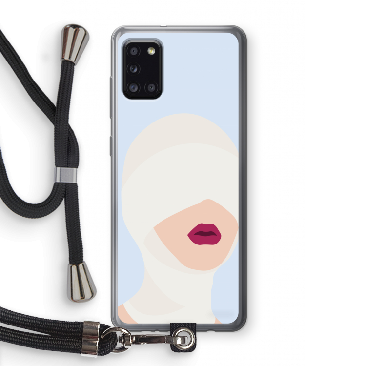 Incognito: Samsung Galaxy A31 Transparant Hoesje met koord