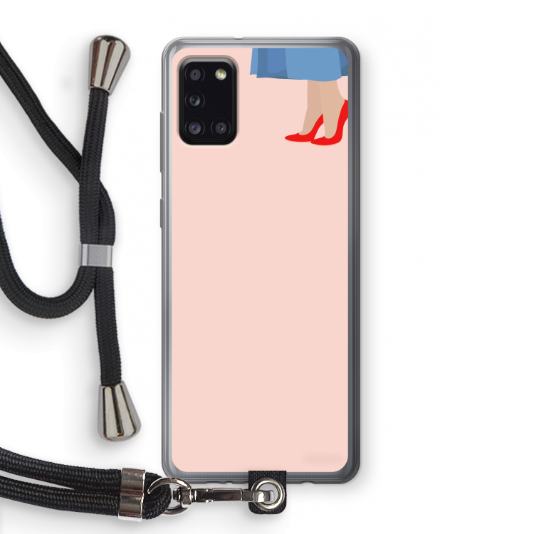 High heels: Samsung Galaxy A31 Transparant Hoesje met koord