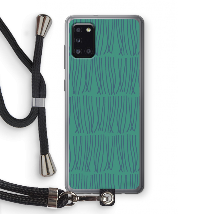 Swirls: Samsung Galaxy A31 Transparant Hoesje met koord