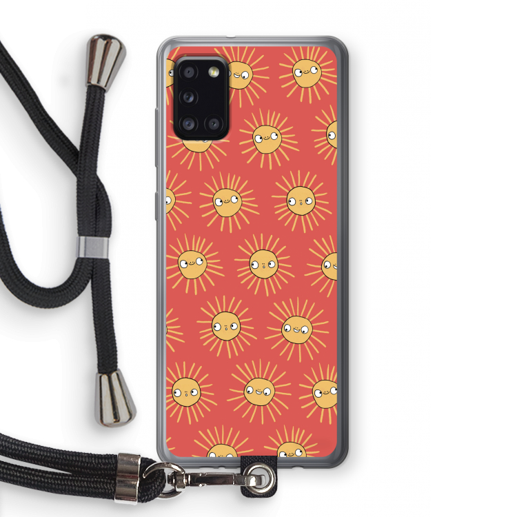 Zon: Samsung Galaxy A31 Transparant Hoesje met koord