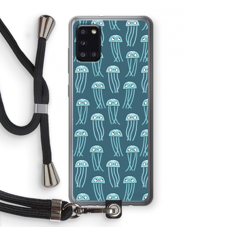 Kwallie: Samsung Galaxy A31 Transparant Hoesje met koord