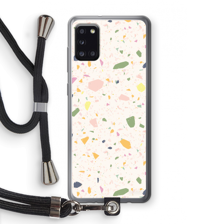 Terrazzo N°21: Samsung Galaxy A31 Transparant Hoesje met koord