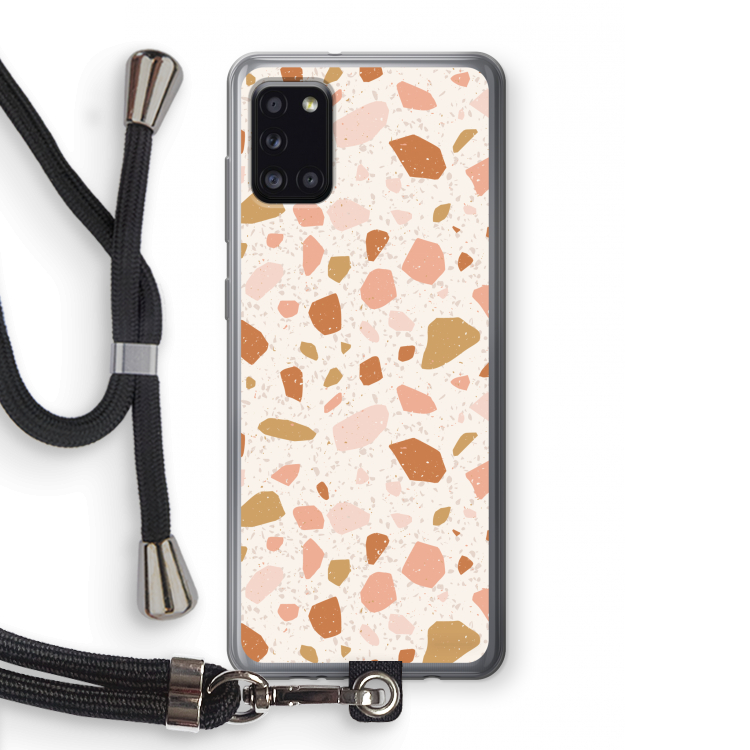 Terrazzo N°18: Samsung Galaxy A31 Transparant Hoesje met koord