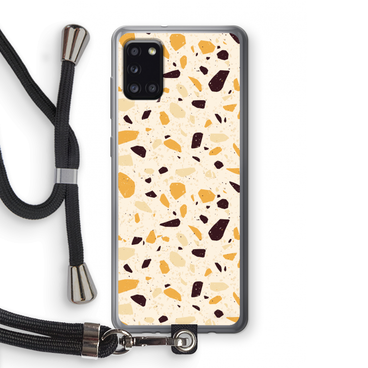 Terrazzo N°13: Samsung Galaxy A31 Transparant Hoesje met koord