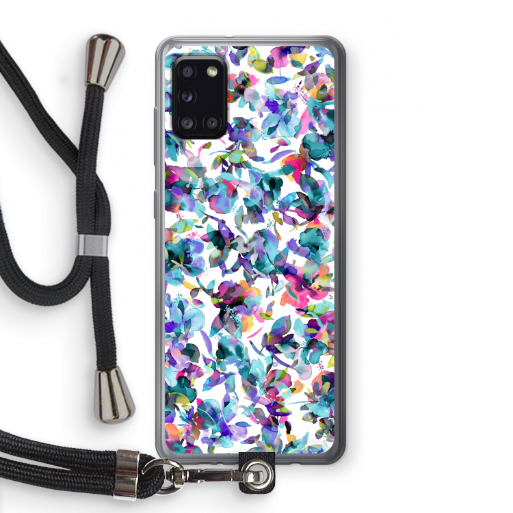 Hibiscus Flowers: Samsung Galaxy A31 Transparant Hoesje met koord