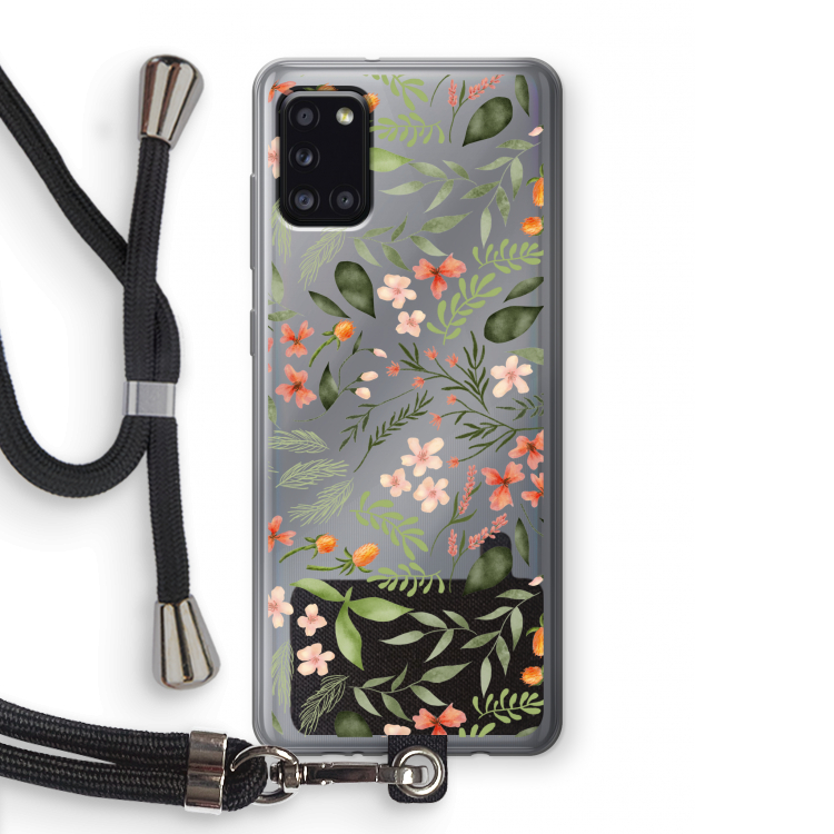 Sweet little flowers: Samsung Galaxy A31 Transparant Hoesje met koord