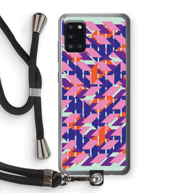 Skew Blush 3: Samsung Galaxy A31 Transparant Hoesje met koord