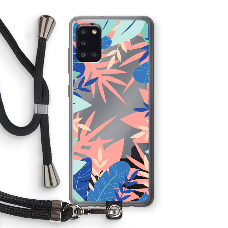 Tropisch: Samsung Galaxy A31 Transparant Hoesje met koord