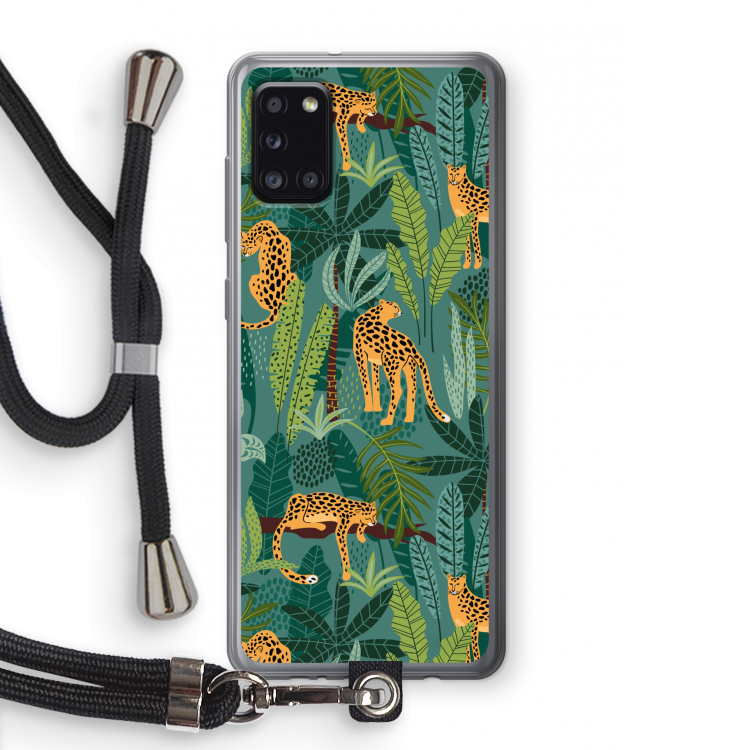 Luipaard 2: Samsung Galaxy A31 Transparant Hoesje met koord