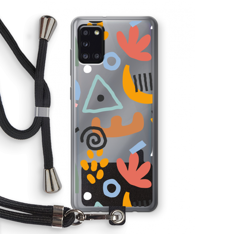 Abstract: Samsung Galaxy A31 Transparant Hoesje met koord