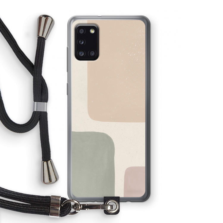 Geo #7: Samsung Galaxy A31 Transparant Hoesje met koord