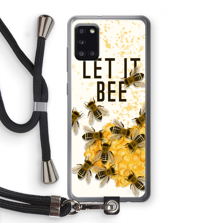 Let it bee: Samsung Galaxy A31 Transparant Hoesje met koord