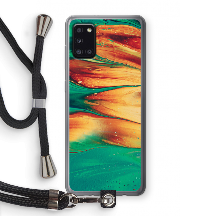 Green Inferno: Samsung Galaxy A31 Transparant Hoesje met koord