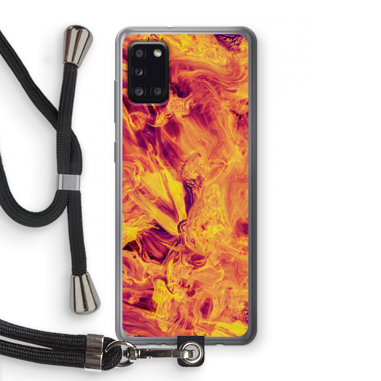 Eternal Fire: Samsung Galaxy A31 Transparant Hoesje met koord