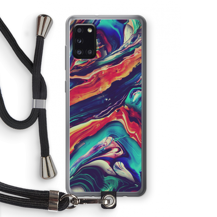 Chameleon Sun: Samsung Galaxy A31 Transparant Hoesje met koord