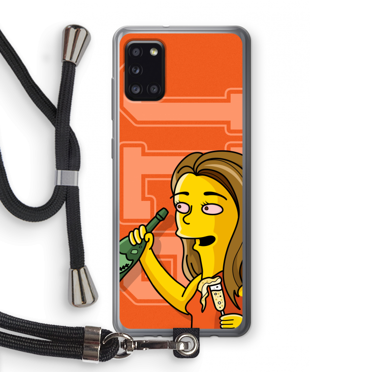 Jamie Lee Simpson: Samsung Galaxy A31 Transparant Hoesje met koord