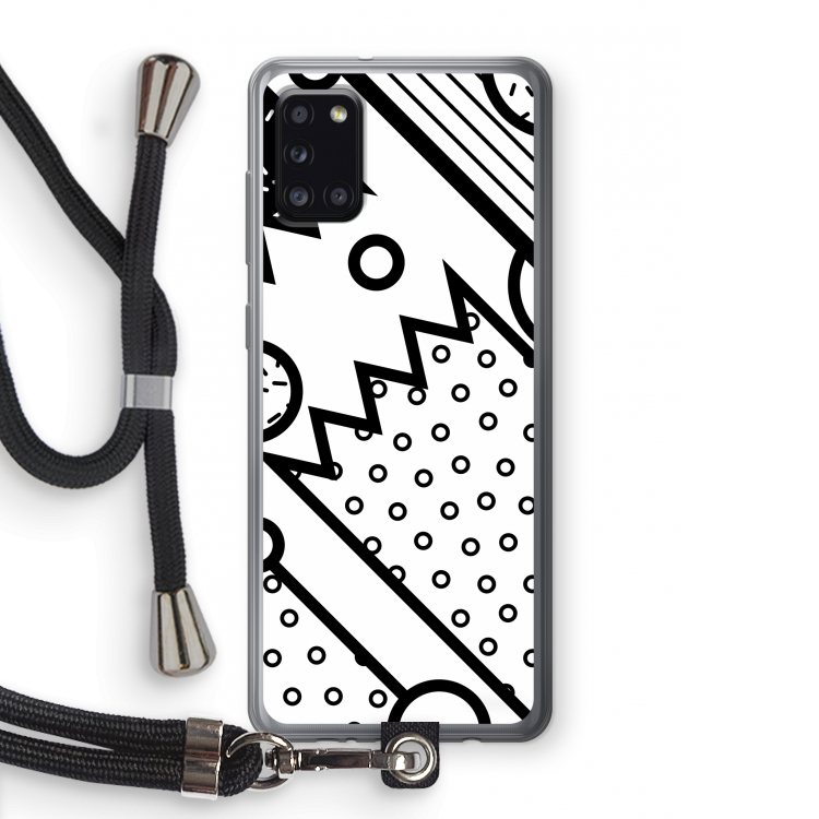 Pop Art #4: Samsung Galaxy A31 Transparant Hoesje met koord