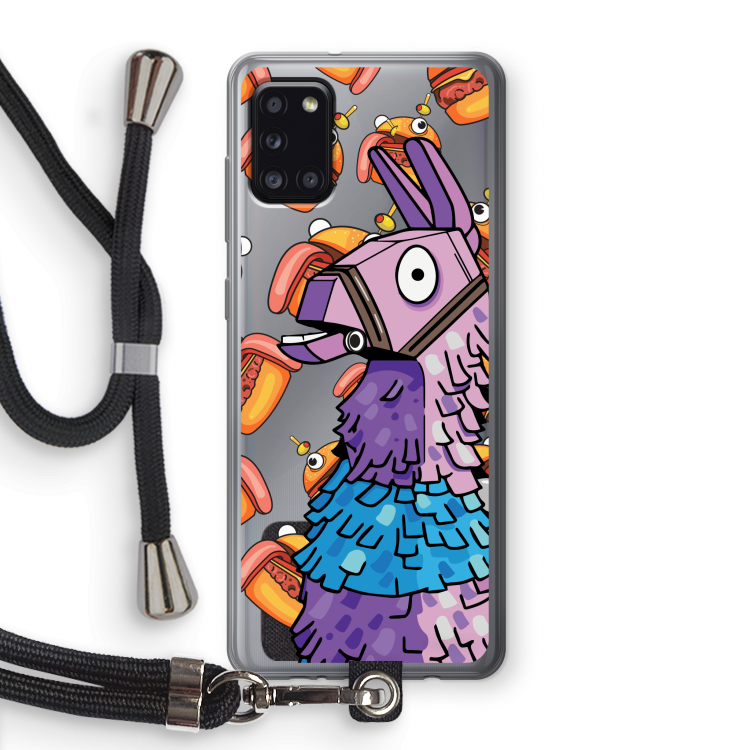 Loot Burger: Samsung Galaxy A31 Transparant Hoesje met koord